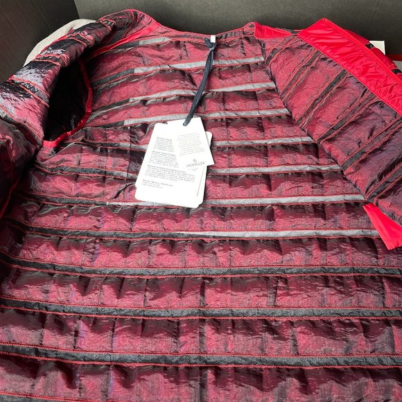 Moncler Women's Red Brioche Down Jacket - Picture 10 of 16